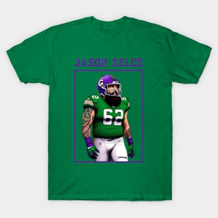 Jason Kelce in his Philadelphia Eagles uniform T-Shirt